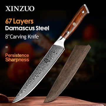 XINZUO 8" Carving Knife Damascus Steel