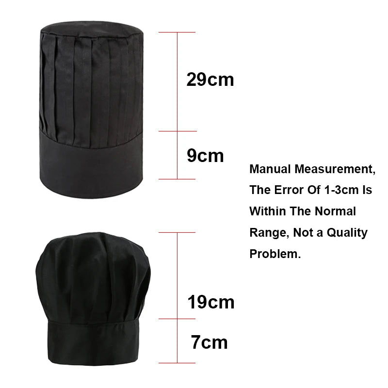 Kitchen Elastic Chef Cap