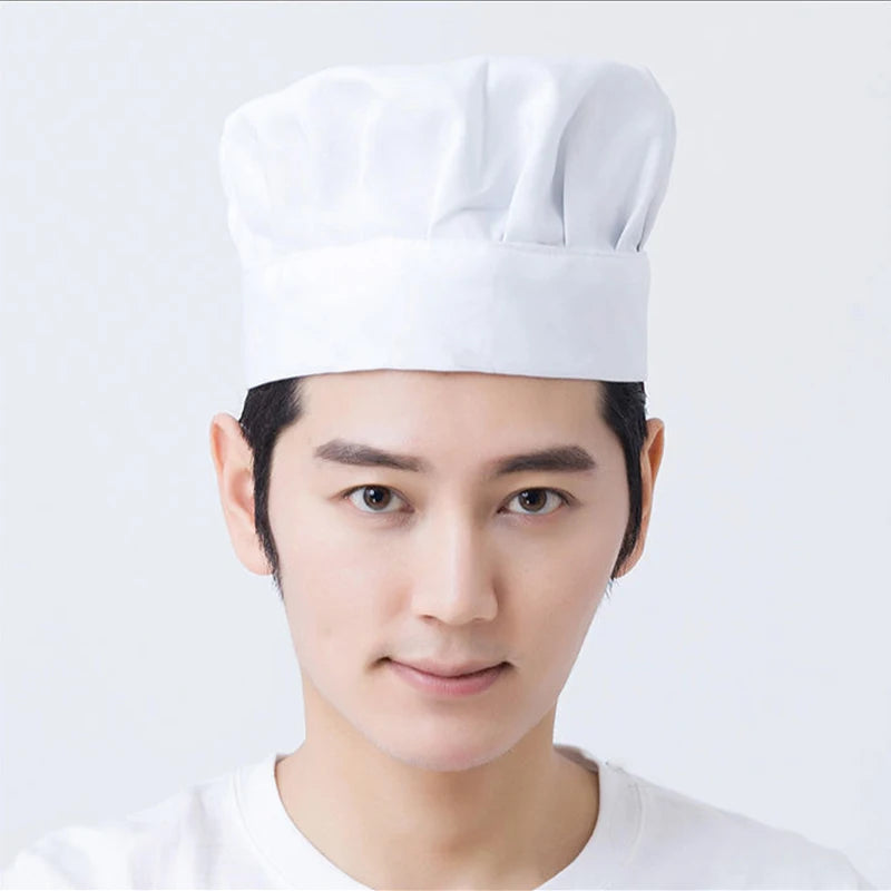 Kitchen Elastic Chef Cap