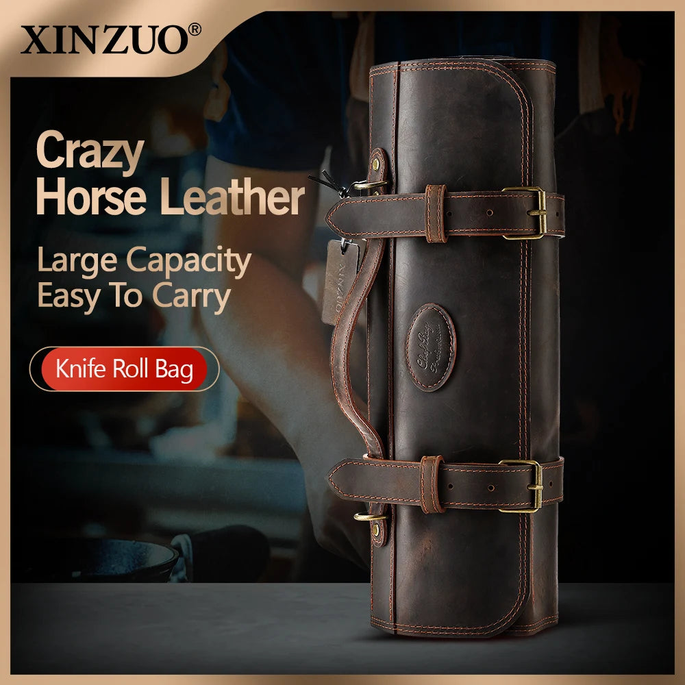 XINZUO Chef Knife Roll Bag - Horse Leather