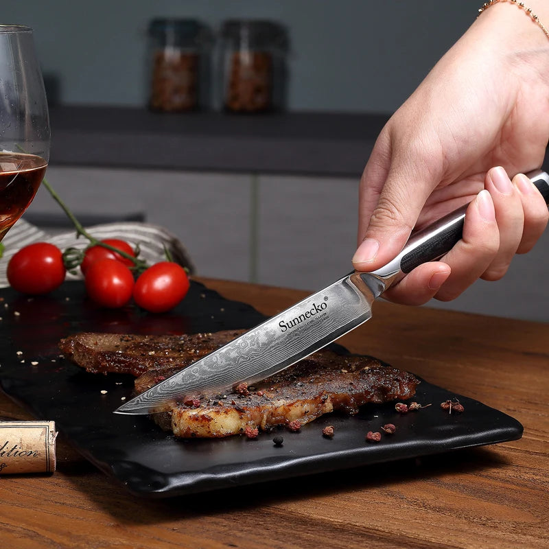 Ultra Sharp 73-Layered Damascus Steel Steak Knife