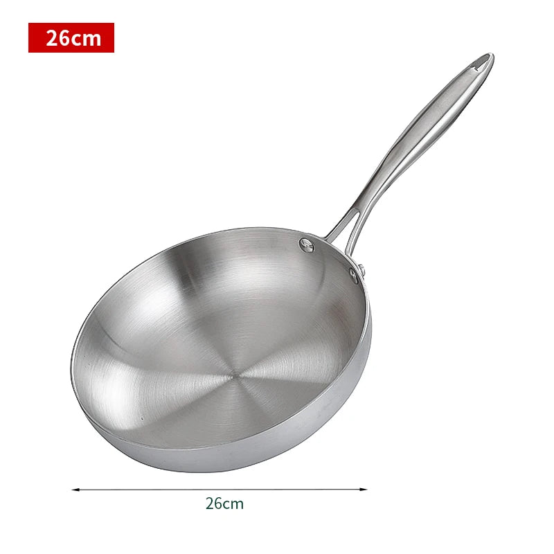 Stainless Steel Frying Pans - Non-Stick Uncoated