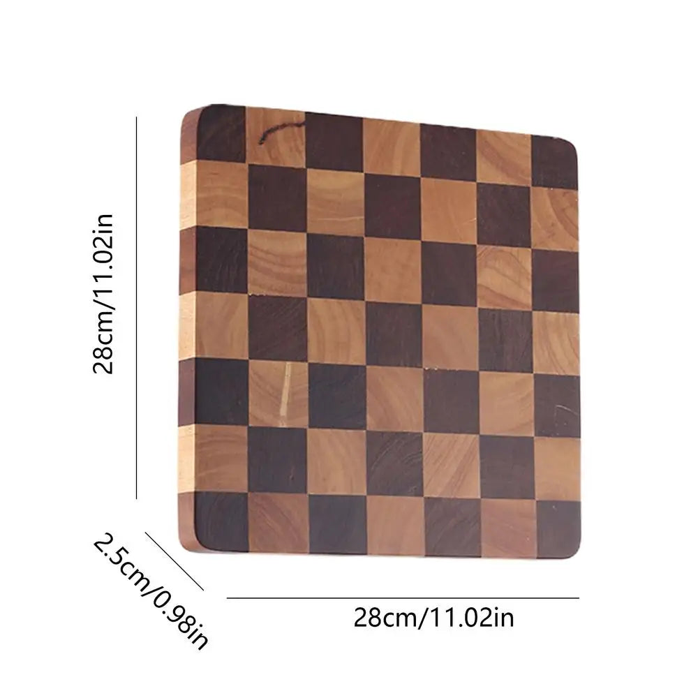 Checker Wood Cutting Board