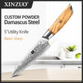 XINZUO 1 to 8-Piece Kitchen Knife Set - 73-Layer Custom Damascus Steel