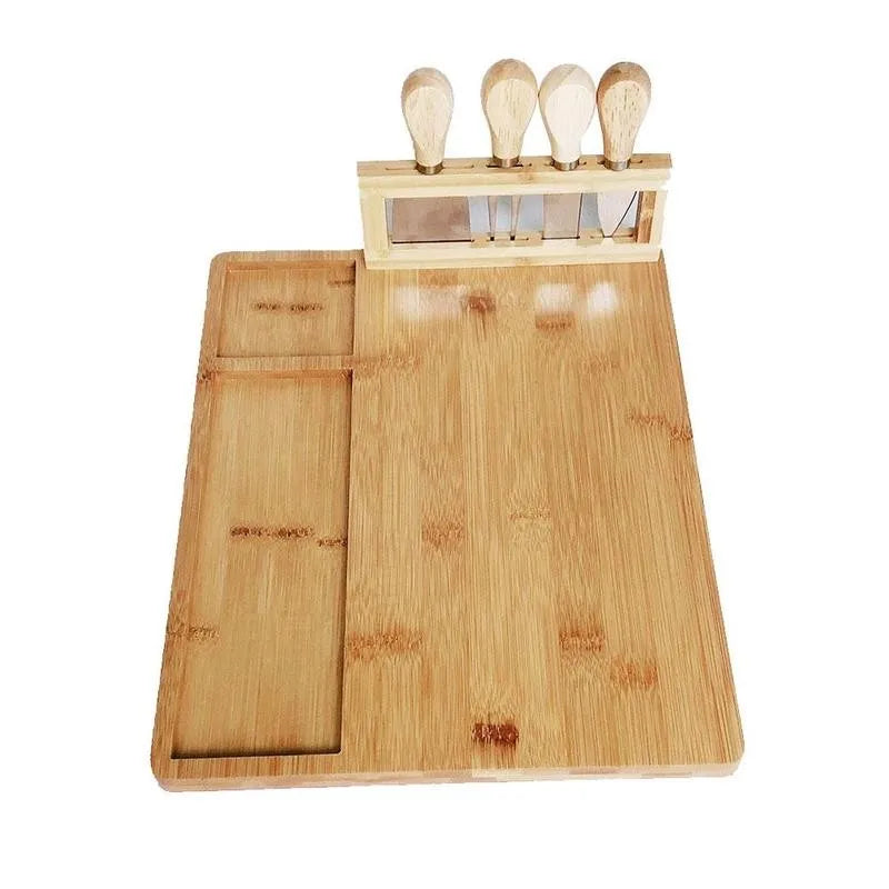 Premium Bamboo Cheese Board Set