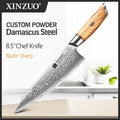 XINZUO 1 to 8-Piece Kitchen Knife Set - 73-Layer Custom Damascus Steel