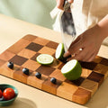 Checker Wood Cutting Board