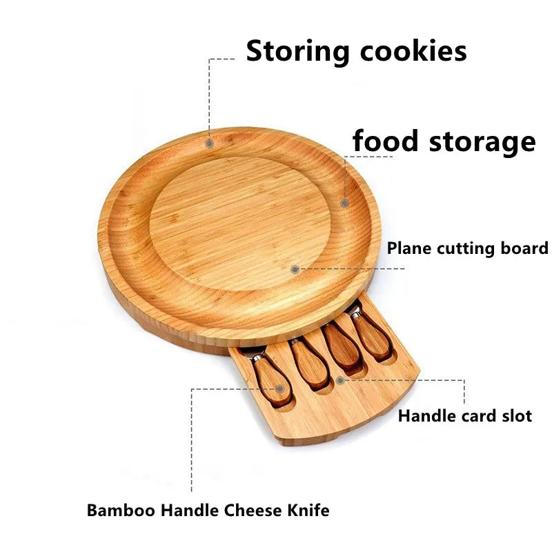 Bamboo Cheese Board Set