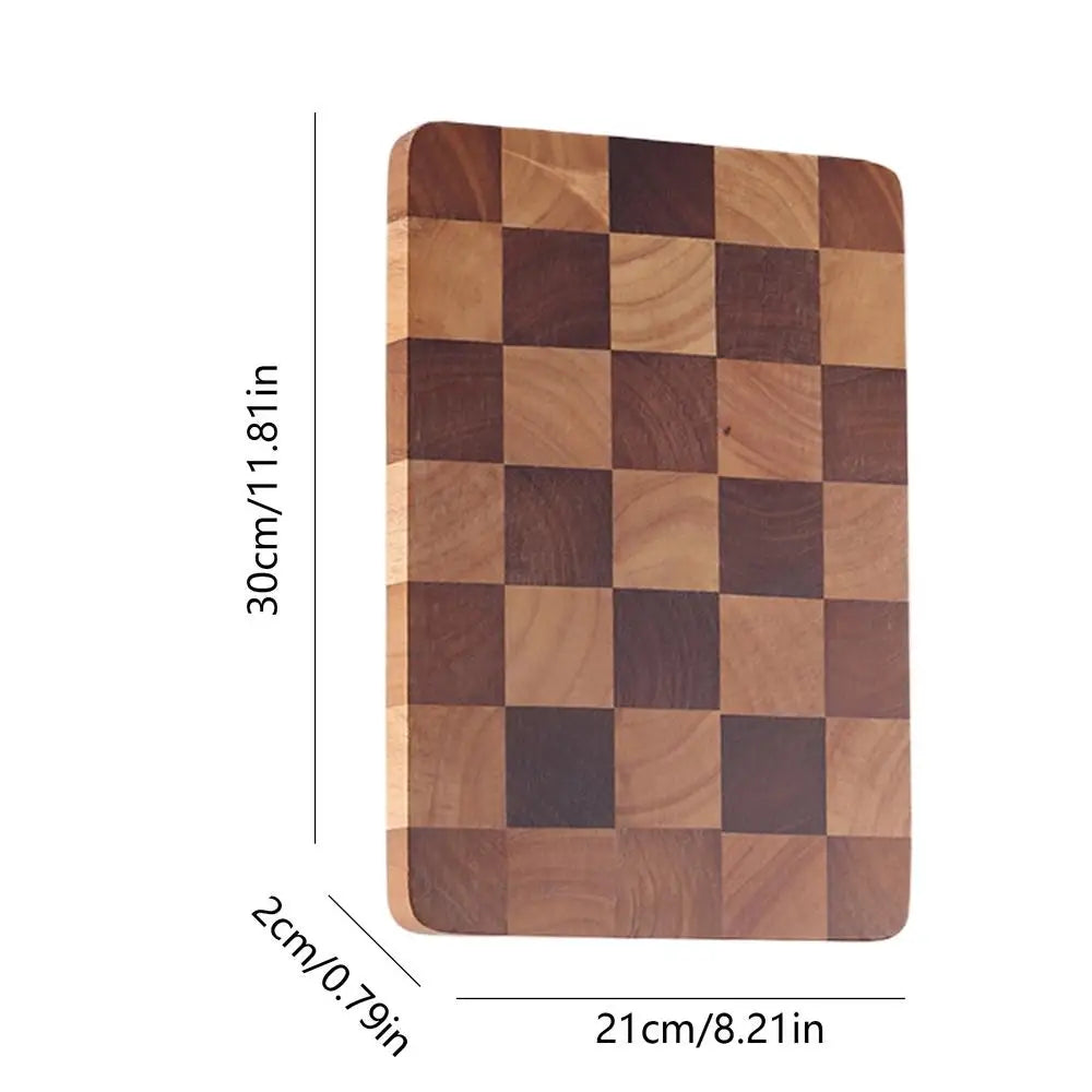 Checker Wood Cutting Board