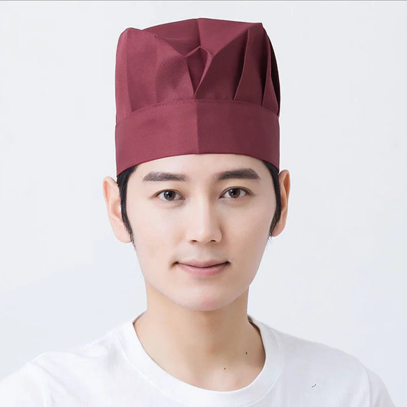 Kitchen Elastic Chef Cap