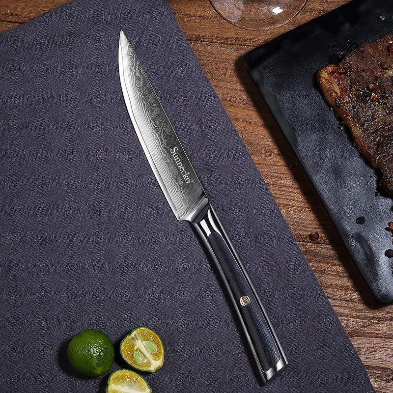 Ultra Sharp 73-Layered Damascus Steel Steak Knife