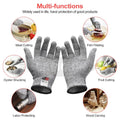 Cut-Resistant Gloves - High Level 5 Protection HPPE - Grey