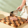 Checker Wood Cutting Board